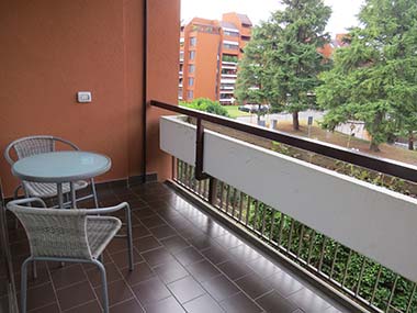 Vista dal balcone dell'appartamentino vicino Humanitas